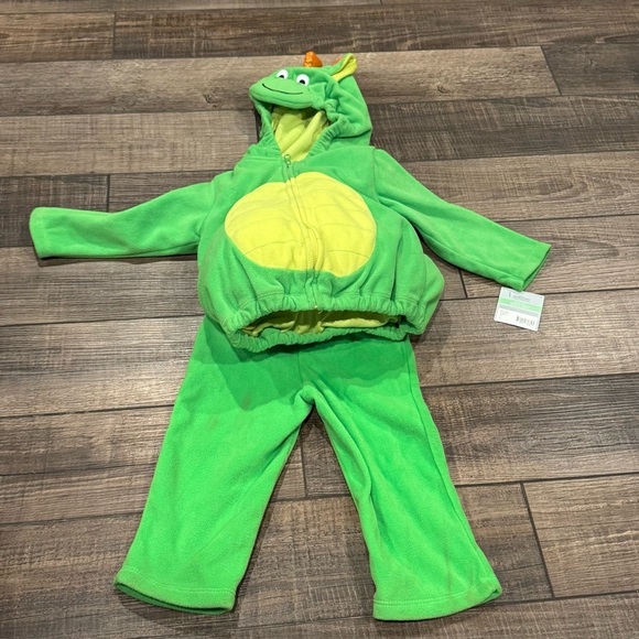 NEW Carters 2 Piece Infant Dinosaur Dragon Costume Fleece 18 Months Halloween - Picture 1 of 7